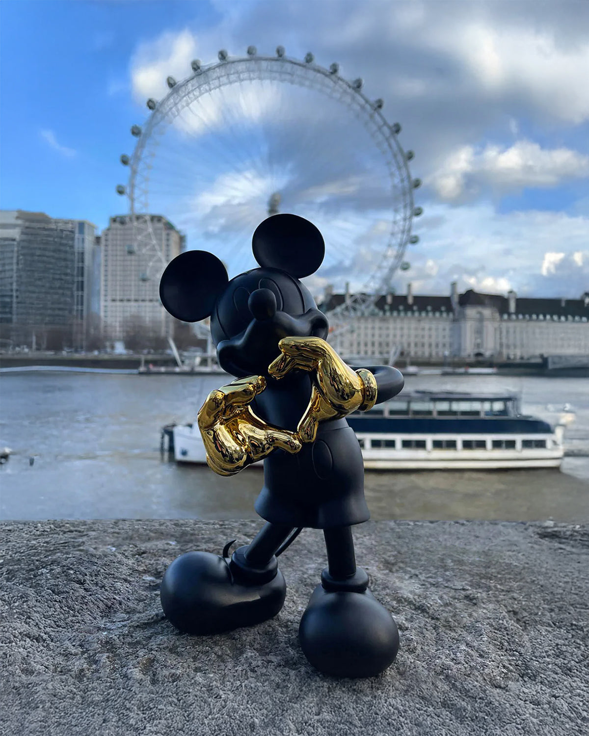 Mickey Mouse WITH LOVE Black & Gold 12"
