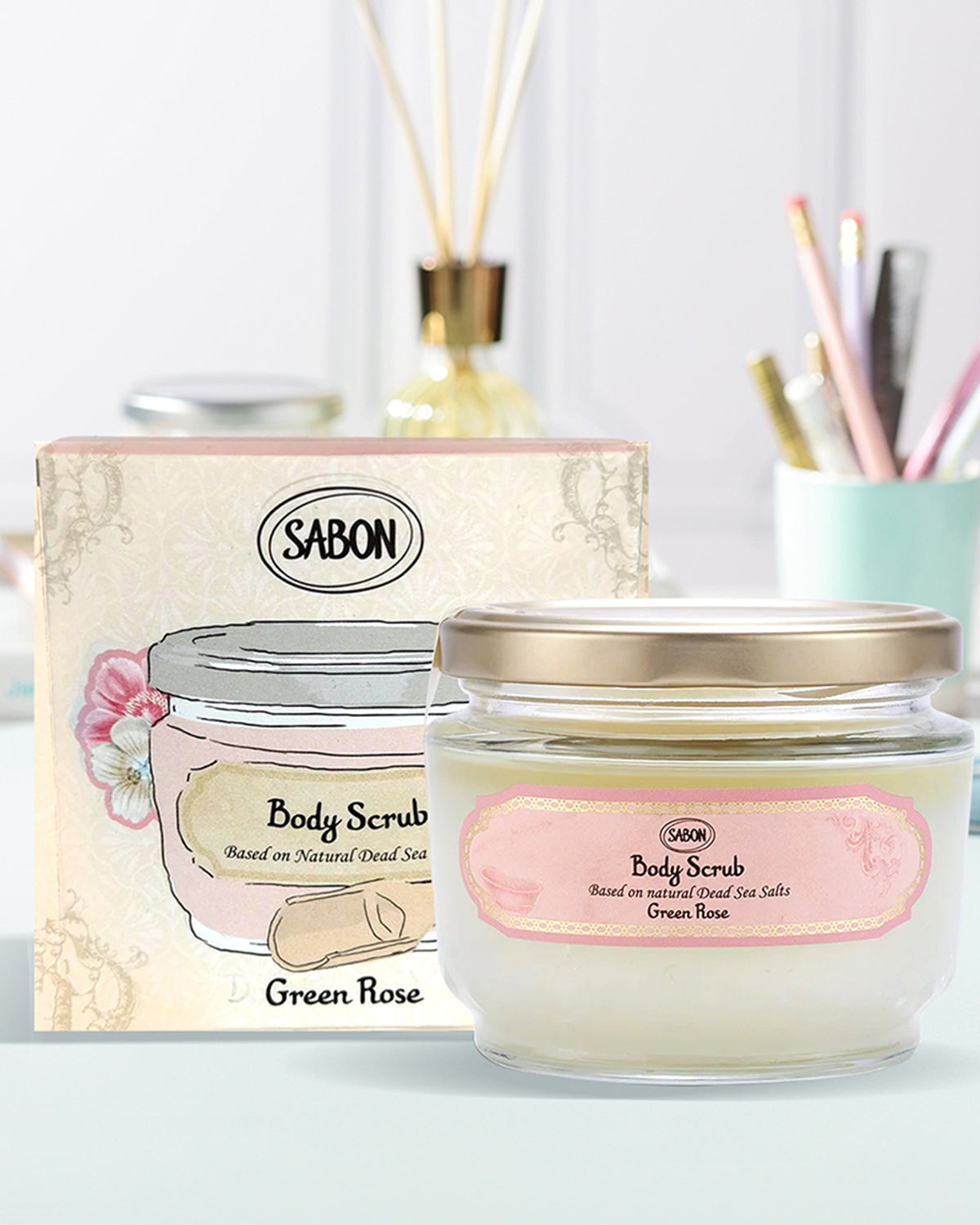 Body Scrub Green Rose 11.3oz (320g) In Box