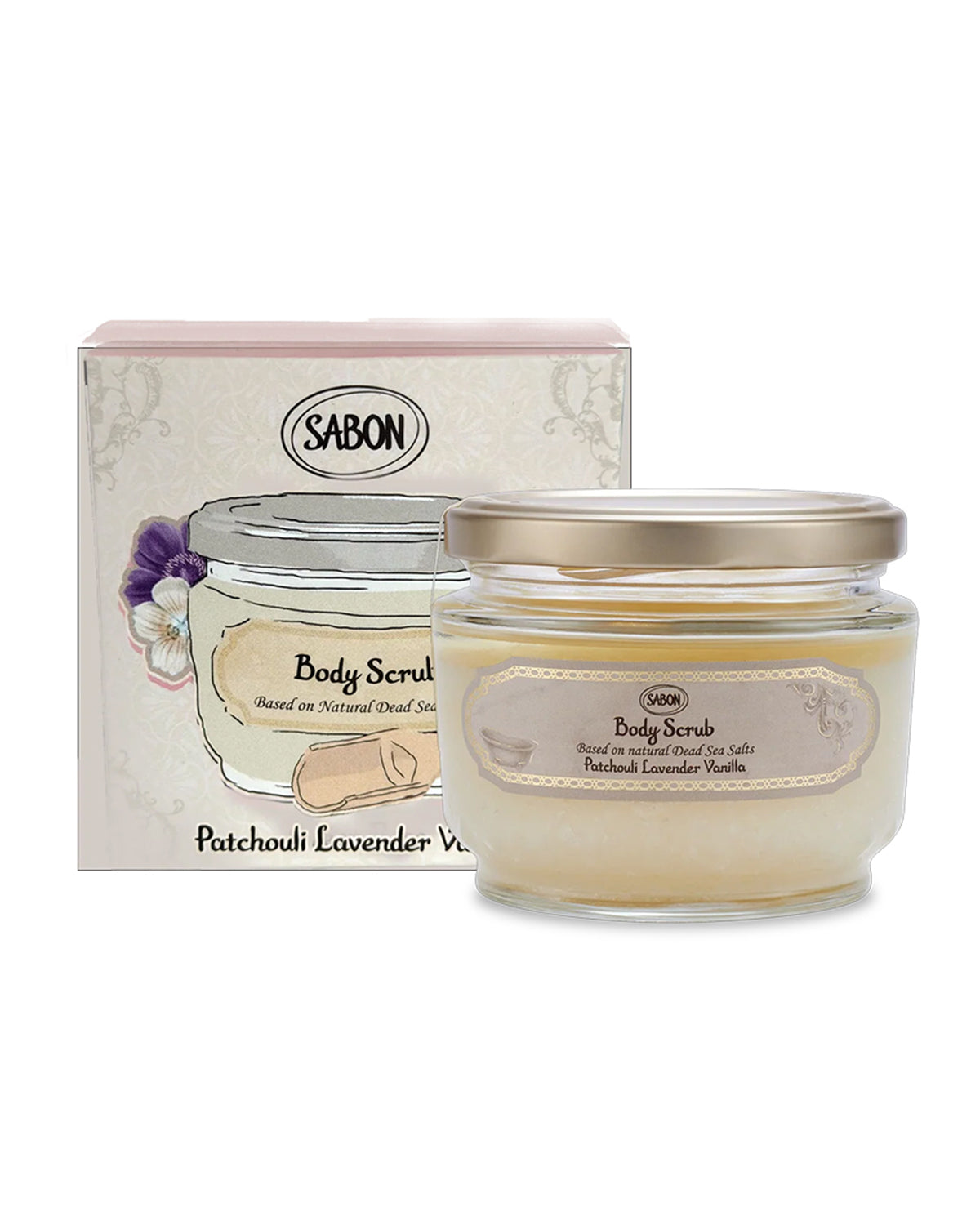 Body Scrub Patchouli Lavender Vanilla 320g in Box