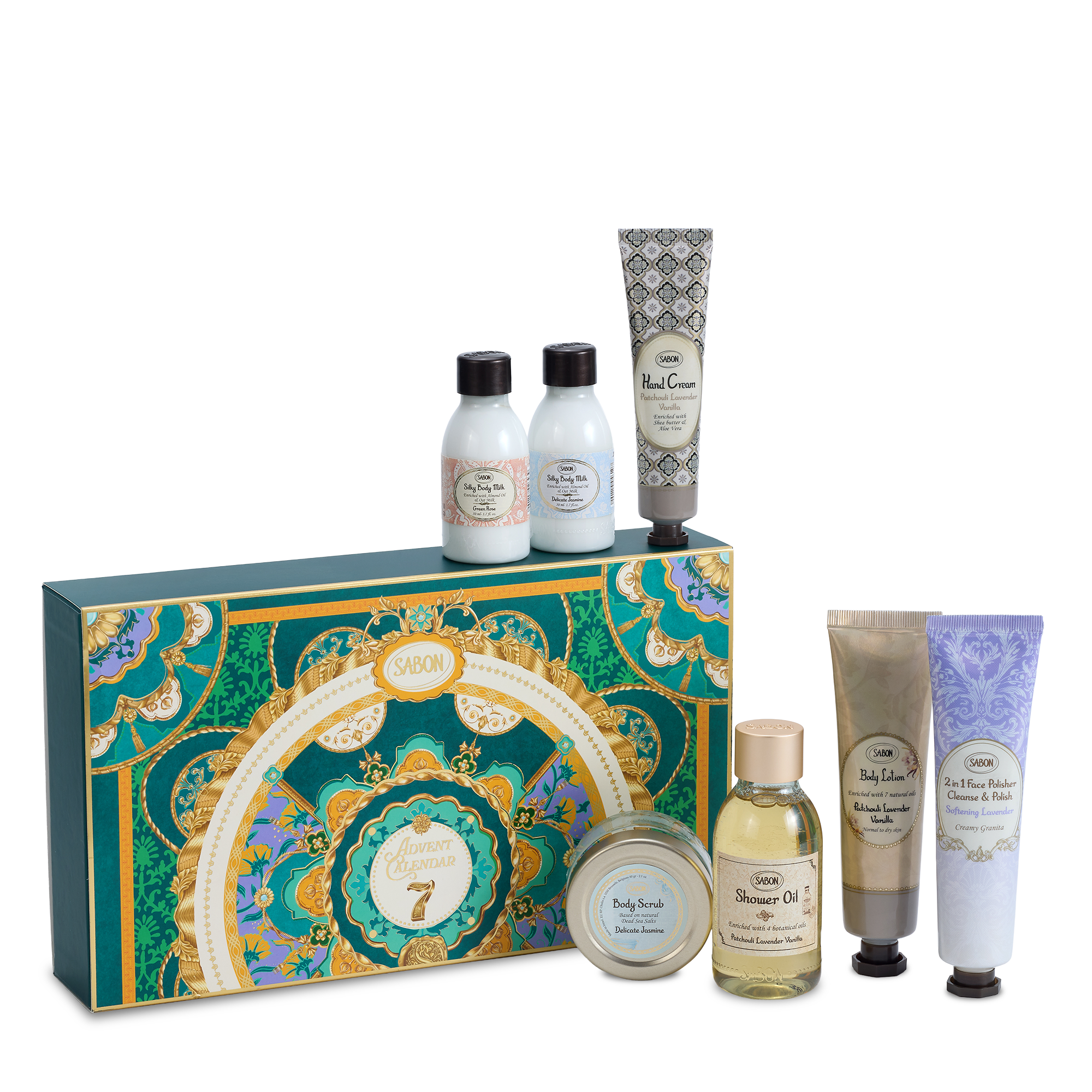 Advent Calendar set with a decorative box on a white background