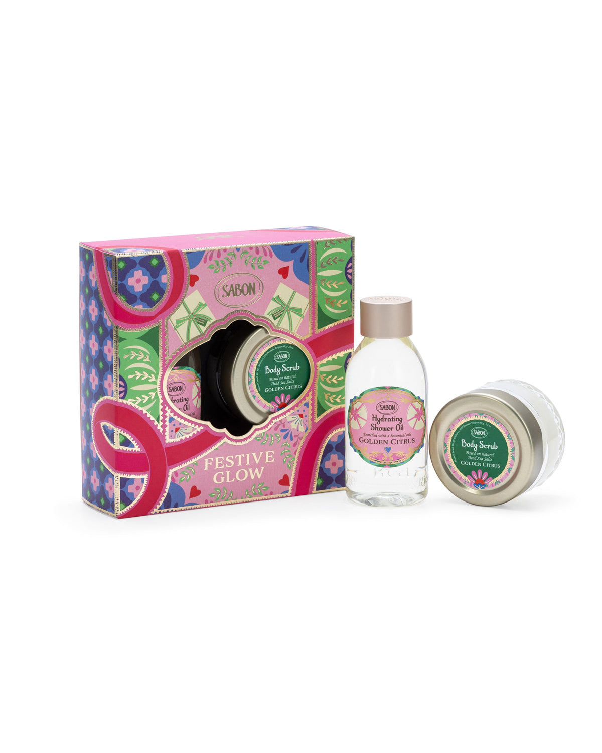 Kit Shower Oil + Body Scrub Festive Glow