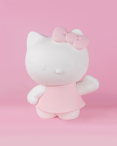 Hello Kitty ROBE Matt White & Pastel Pink Dress 10.5"