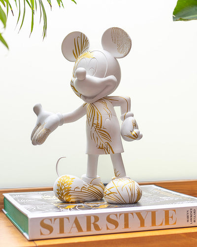 Mickey Mouse STAR STYLE White & Gold 12"