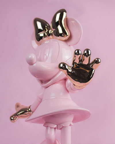 Minnie Welcome LD Studio Pastel Pink & Gold Pink 12"