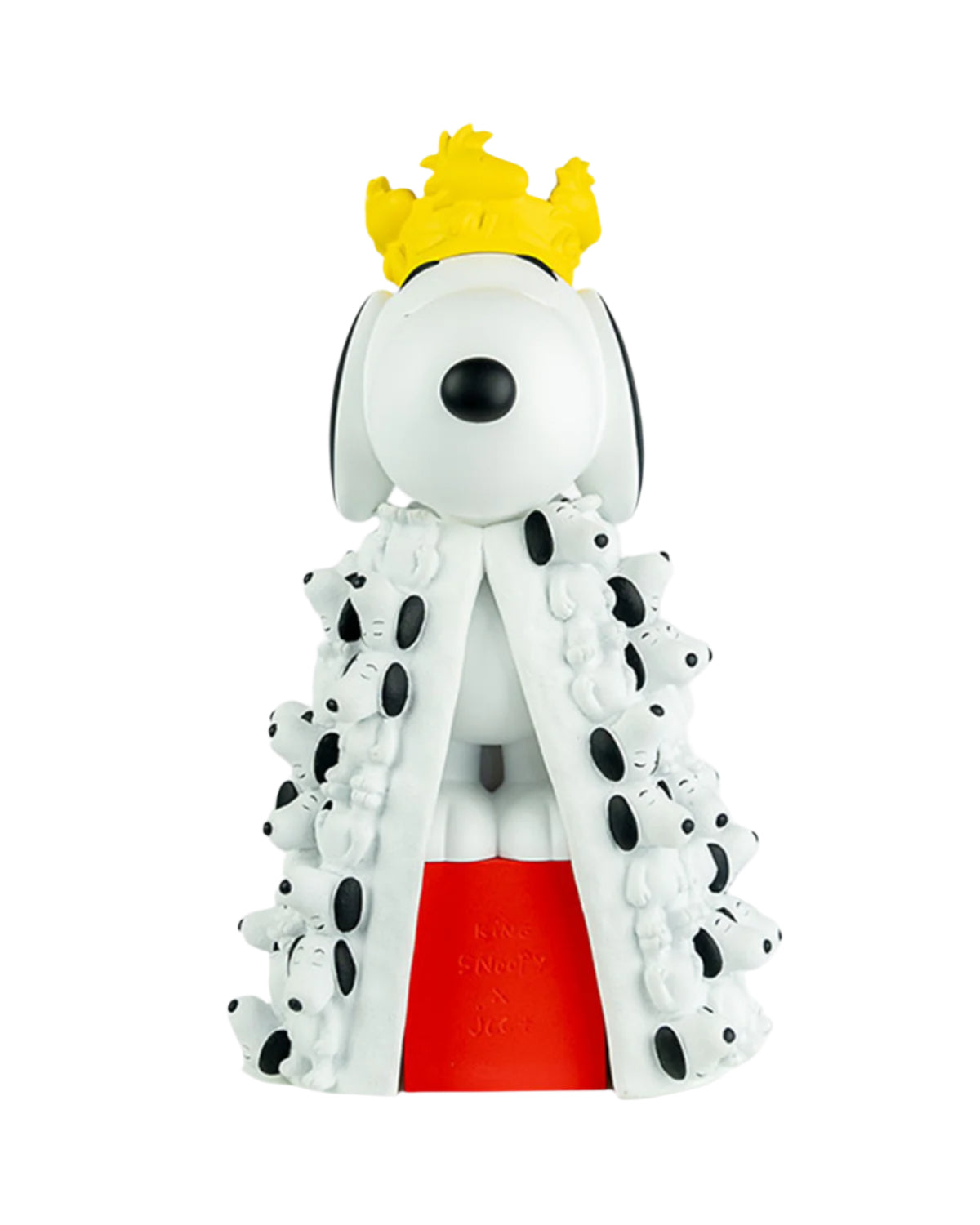 Snoopy King with Mini Snoopies on Cape & Woodstock as Crown 17in