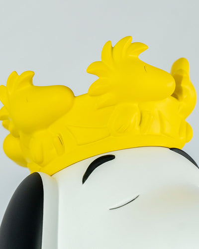 Snoopy King with Mini Snoopies on Cape & Woodstock as Crown 17in