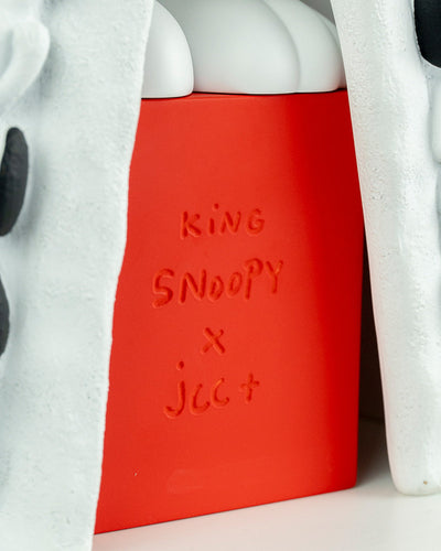 Snoopy King with Mini Snoopies on Cape & Woodstock as Crown 17in