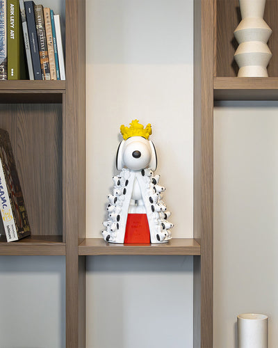 Snoopy King with Mini Snoopies on Cape & Woodstock as Crown 17in