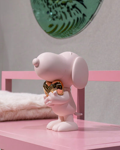 Snoopy Heart Pink & Gold Pink 11"