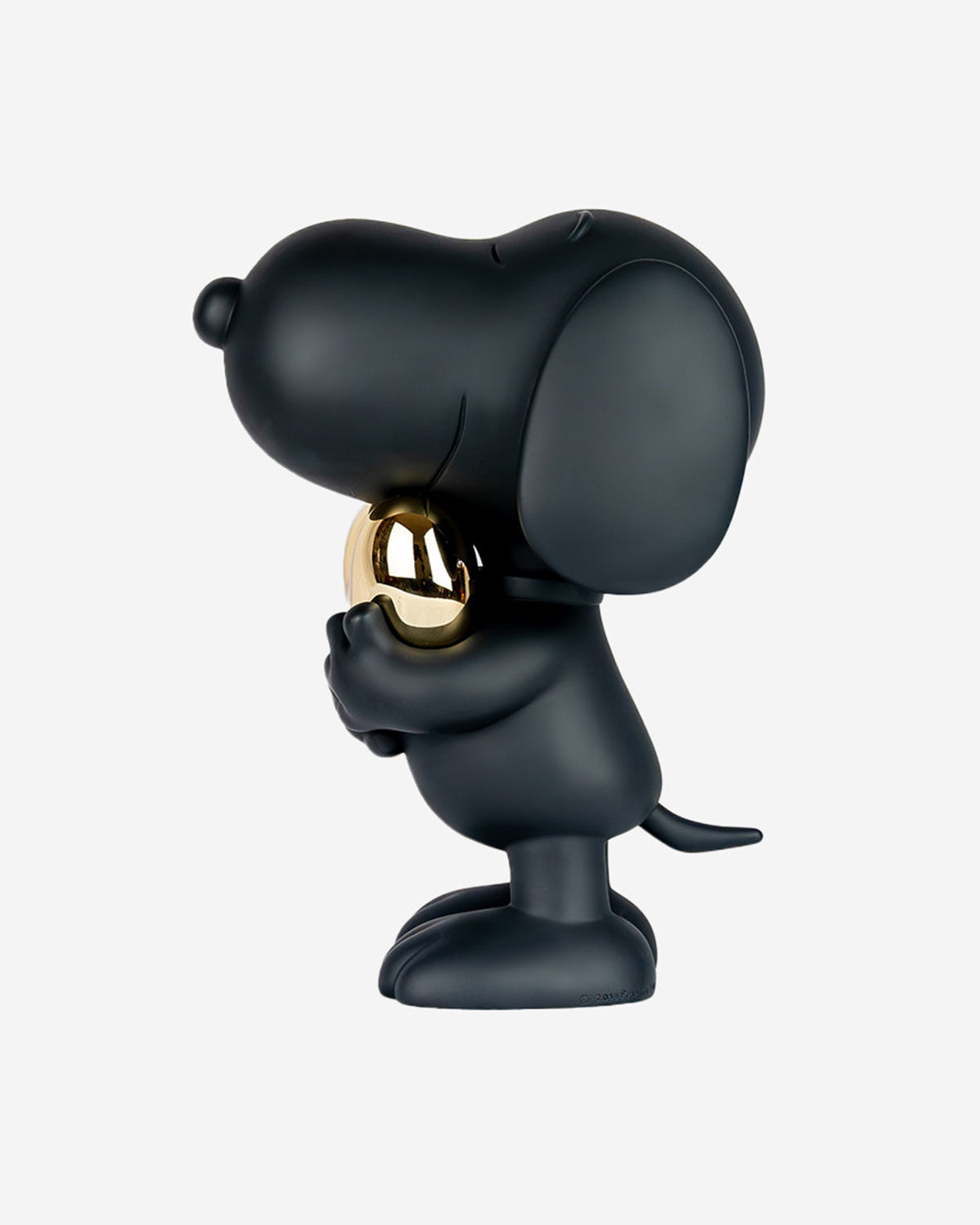 Snoopy HEART Matt Black with Chrome Gold Heart 21.5in