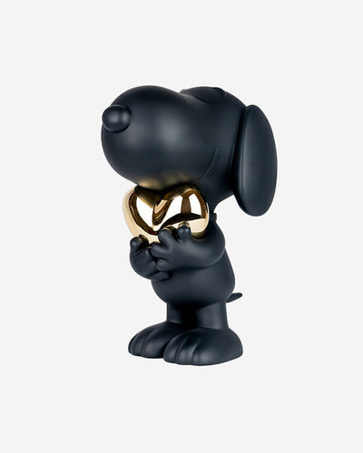Snoopy Heart Black & Gold 11"