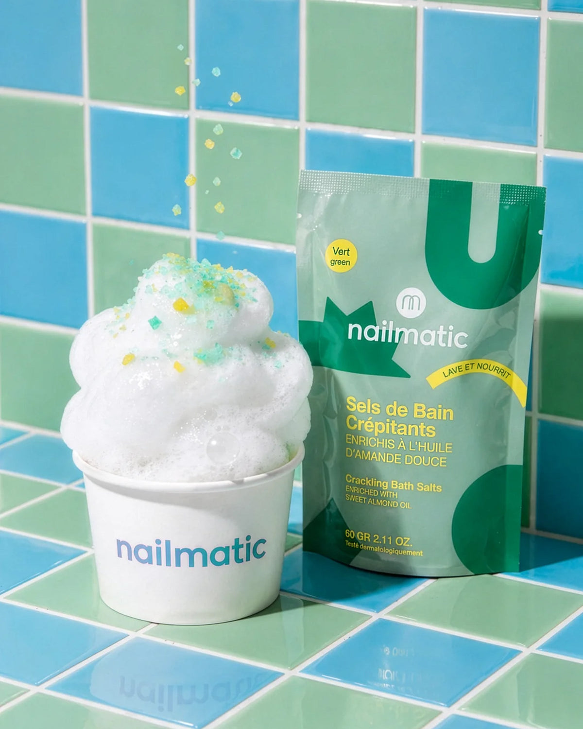 Bath Salts for Kids CRACKLING Green