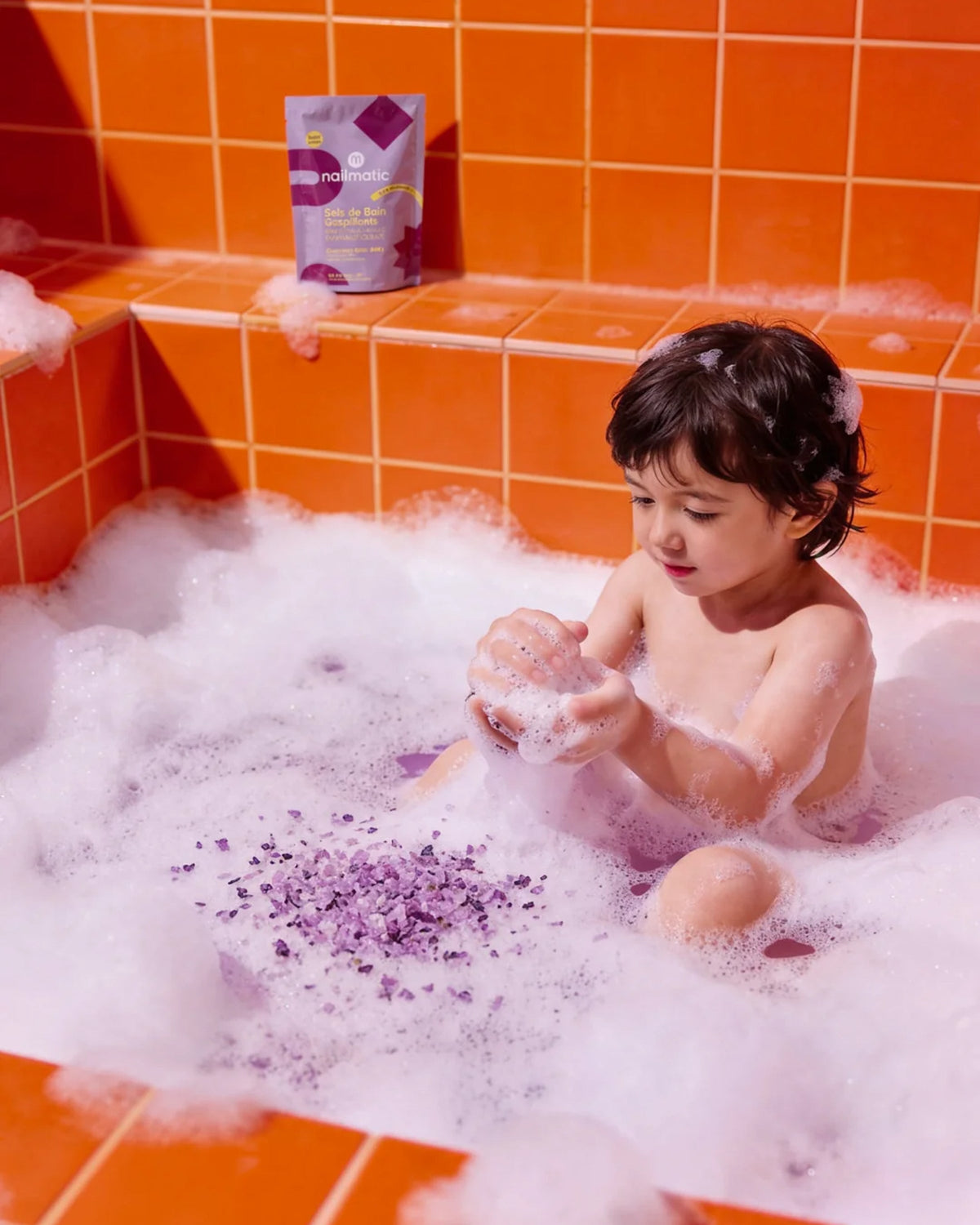 Bath Salts for Kids CRACKLING Purple