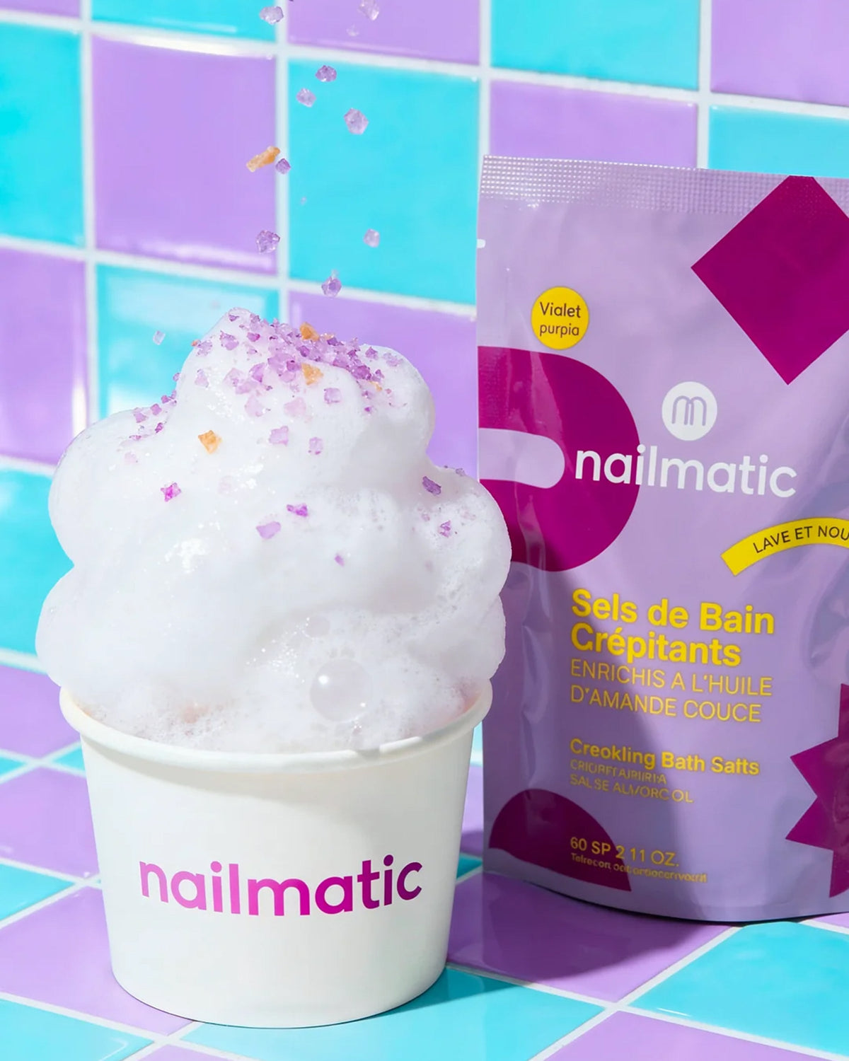 Bath Salts for Kids CRACKLING Purple