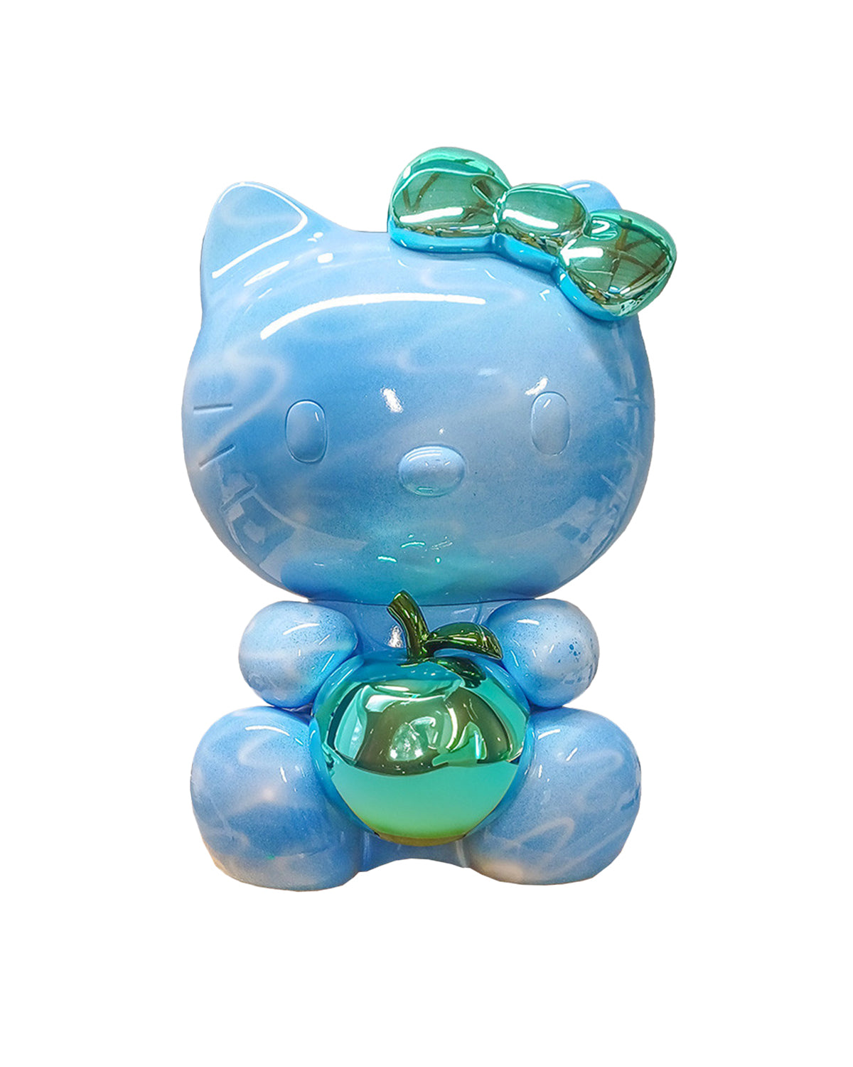 Hello Kitty GRAFFITI Blue with Green Apple 21"