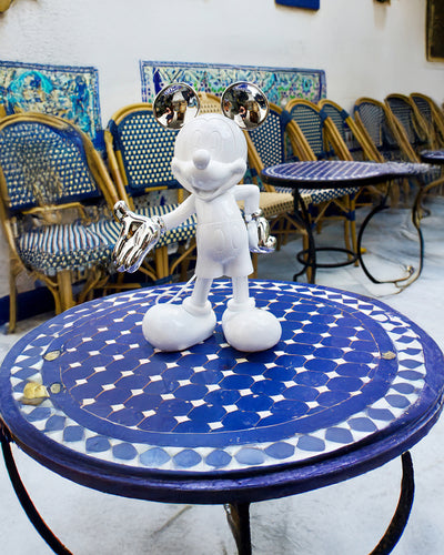 Mickey Mouse WELCOME White & Silver 12"