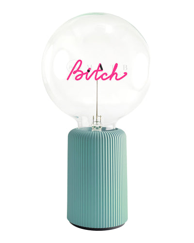 Bulb BITCH Red with Base Table Lamp PORTABLE Pop Nomad