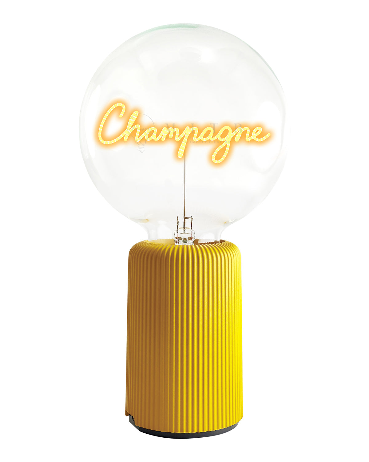 Bulb CHAMPAGNE Amber with Base Table Lamp PORTABLE Pop Nomad Emerald