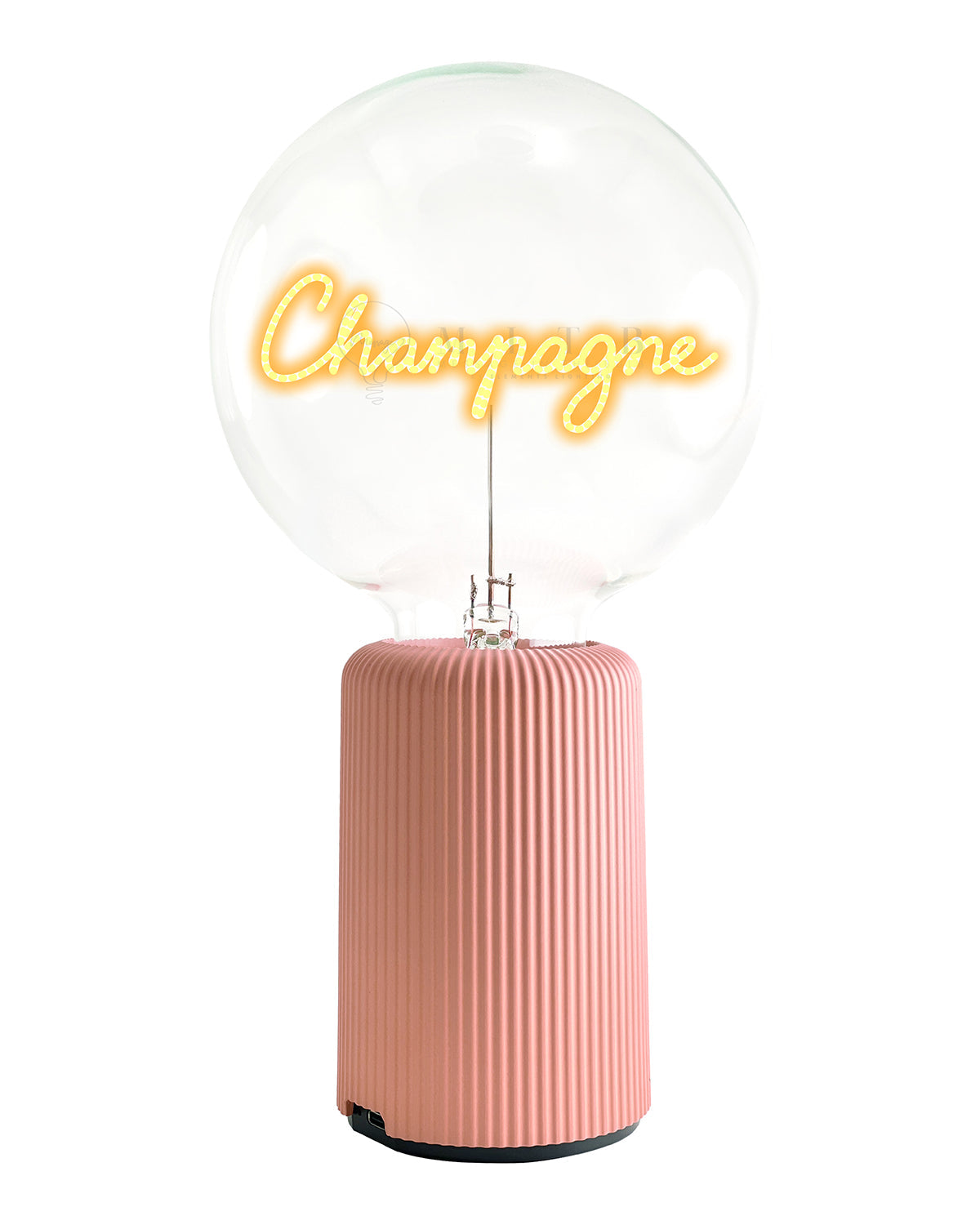 Bulb CHAMPAGNE Amber with Base Table Lamp PORTABLE Pop Nomad Emerald