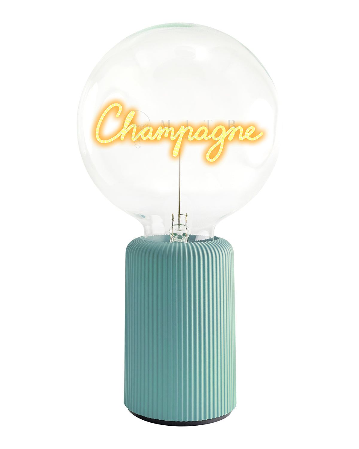 Bulb CHAMPAGNE Amber with Base Table Lamp PORTABLE Pop Nomad Emerald