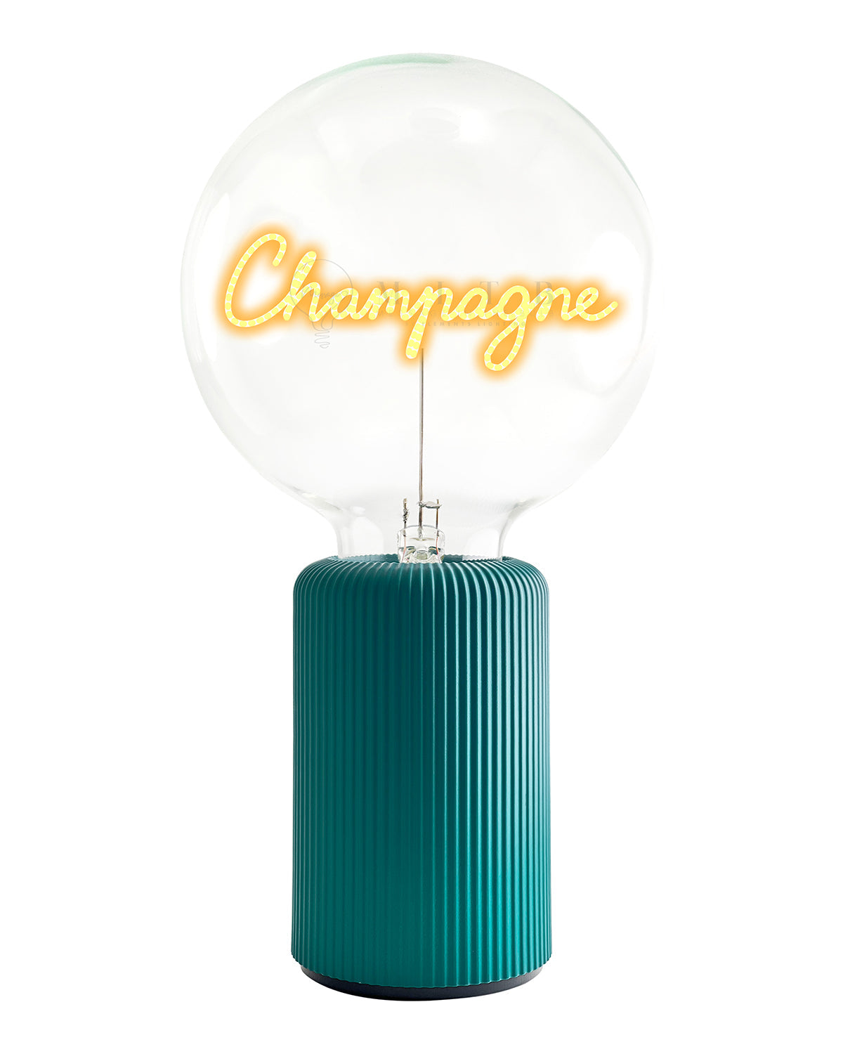 Bulb CHAMPAGNE Amber with Base Table Lamp PORTABLE Pop Nomad Emerald