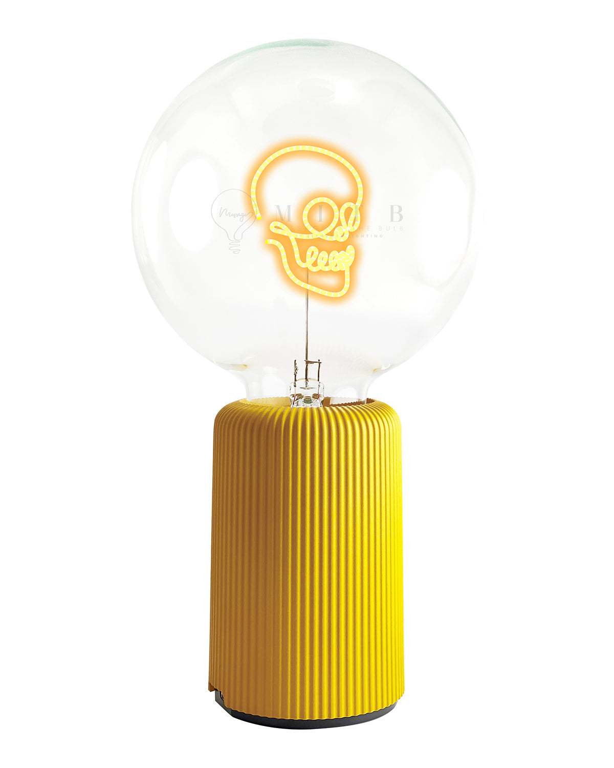 Bulb SKULL Amber with Base Table Lamp PORTABLE Pop Nomad Yellow