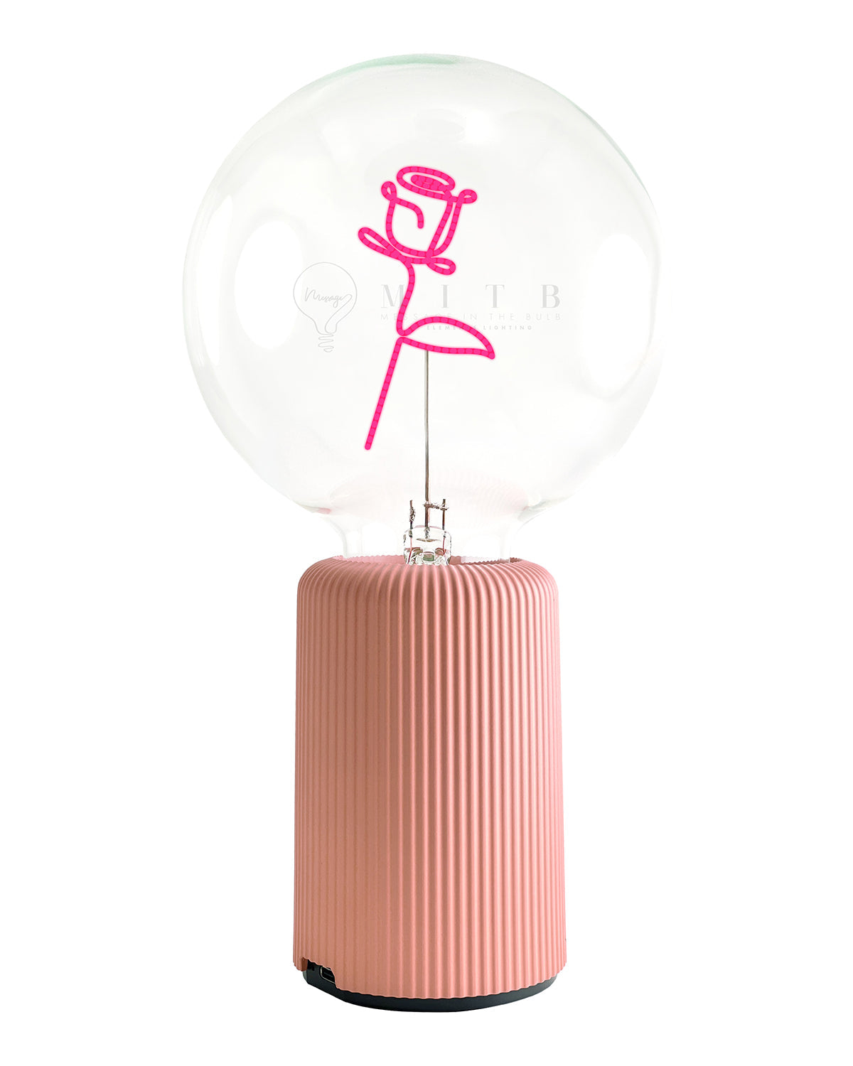 Bulb ROSE Red with Base Table Lamp PORTABLE Pop Nomad Olive