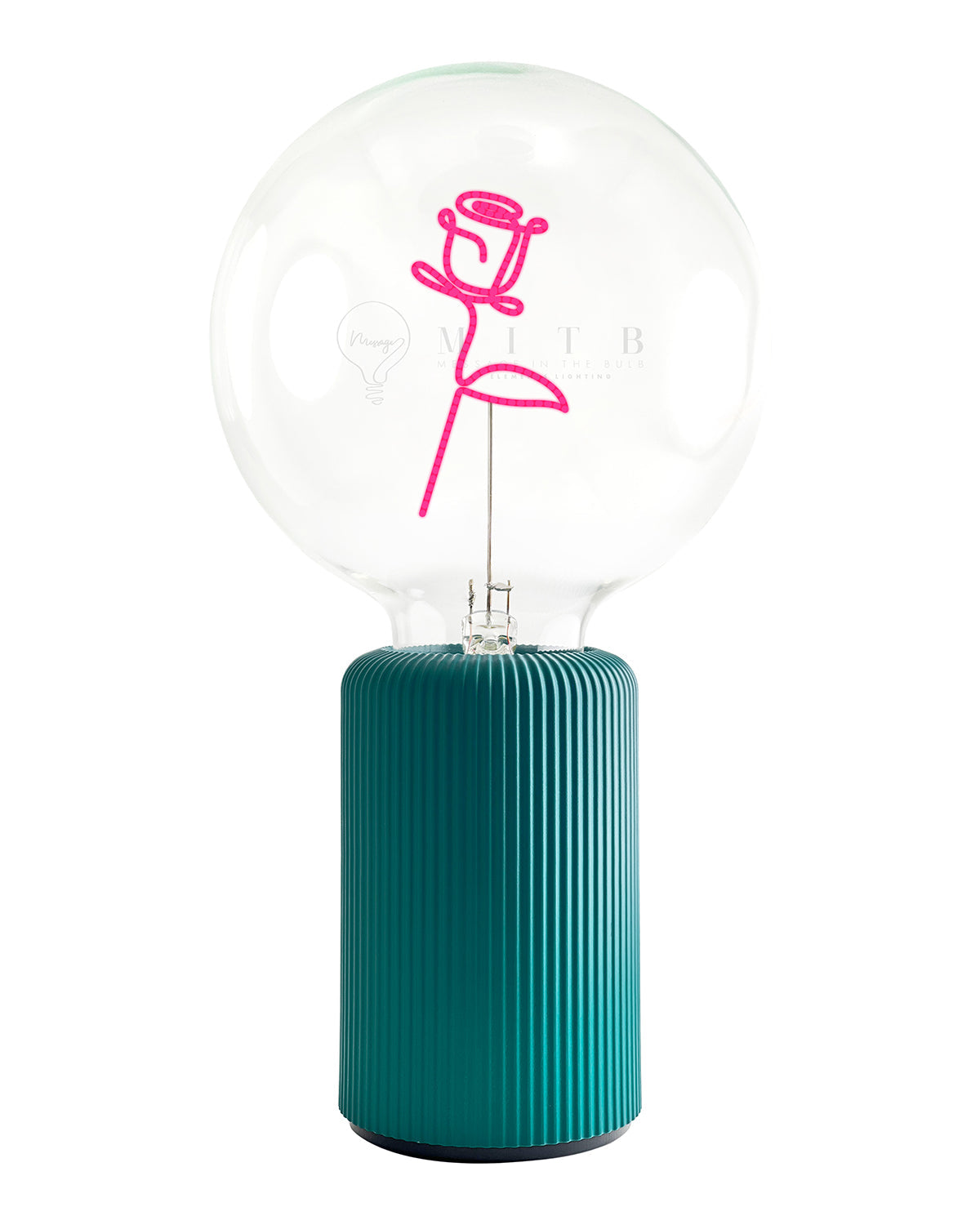 Bulb ROSE Red with Base Table Lamp PORTABLE Pop Nomad Olive