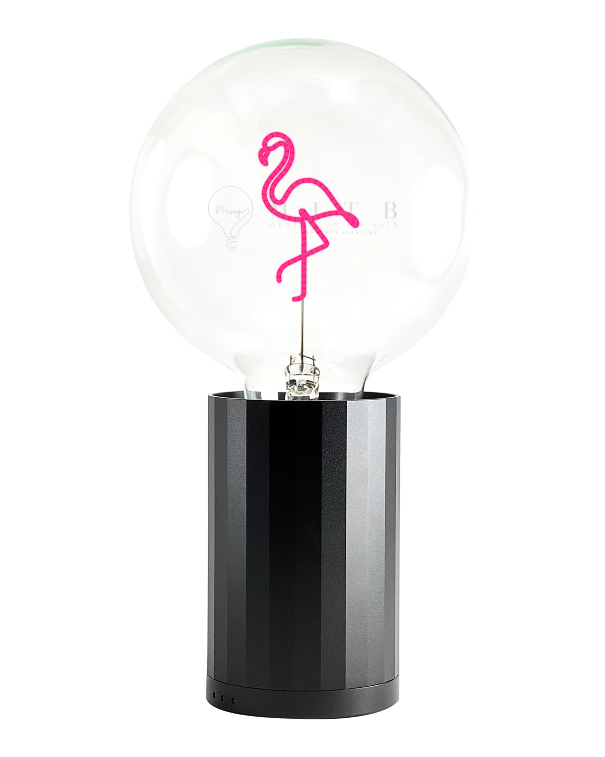 Bulb FLAMINGO Red with Base Table Lamp PORTABLE Rose Gold