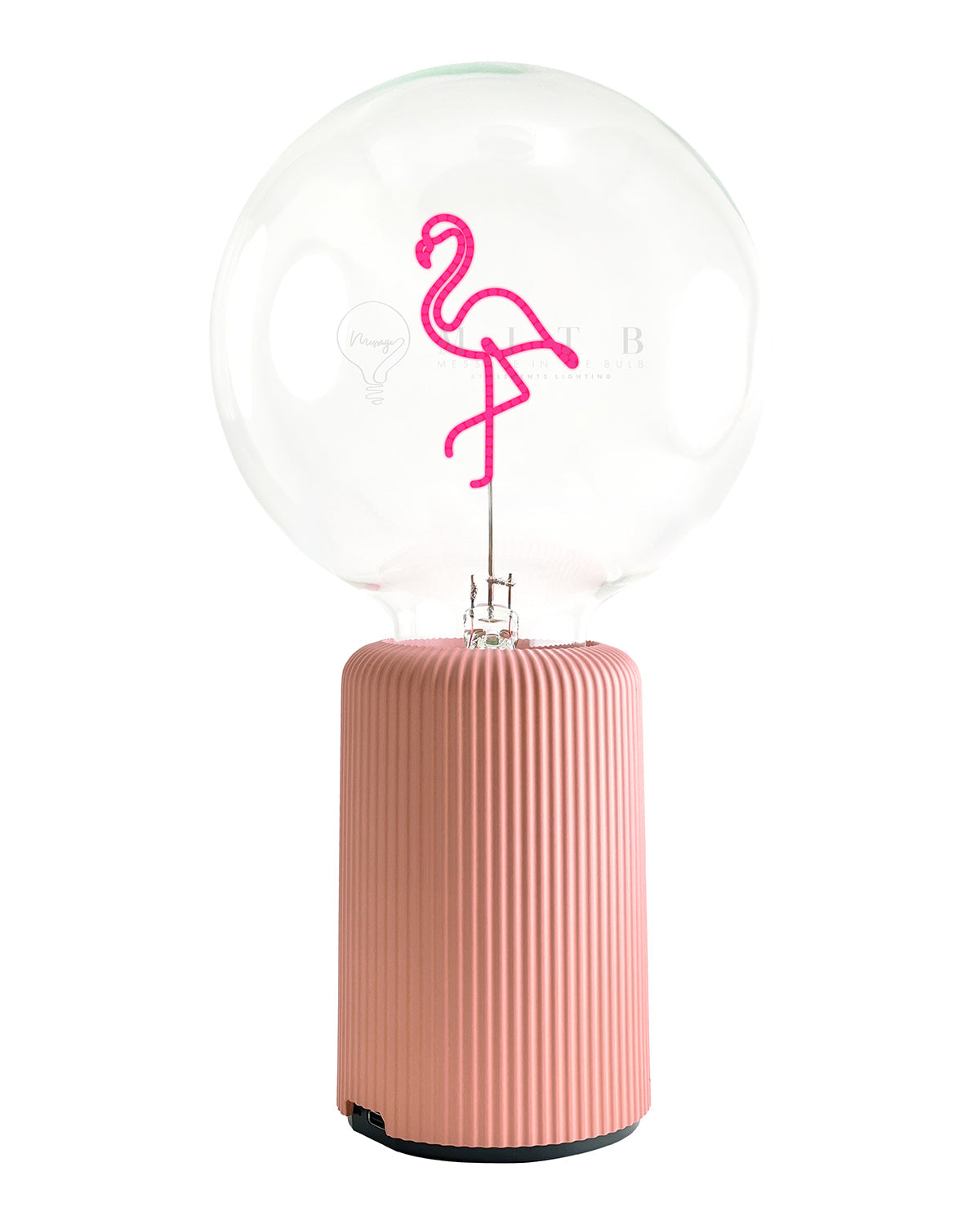 Bulb FLAMINGO Red with Base Table Lamp PORTABLE Pop Nomad White