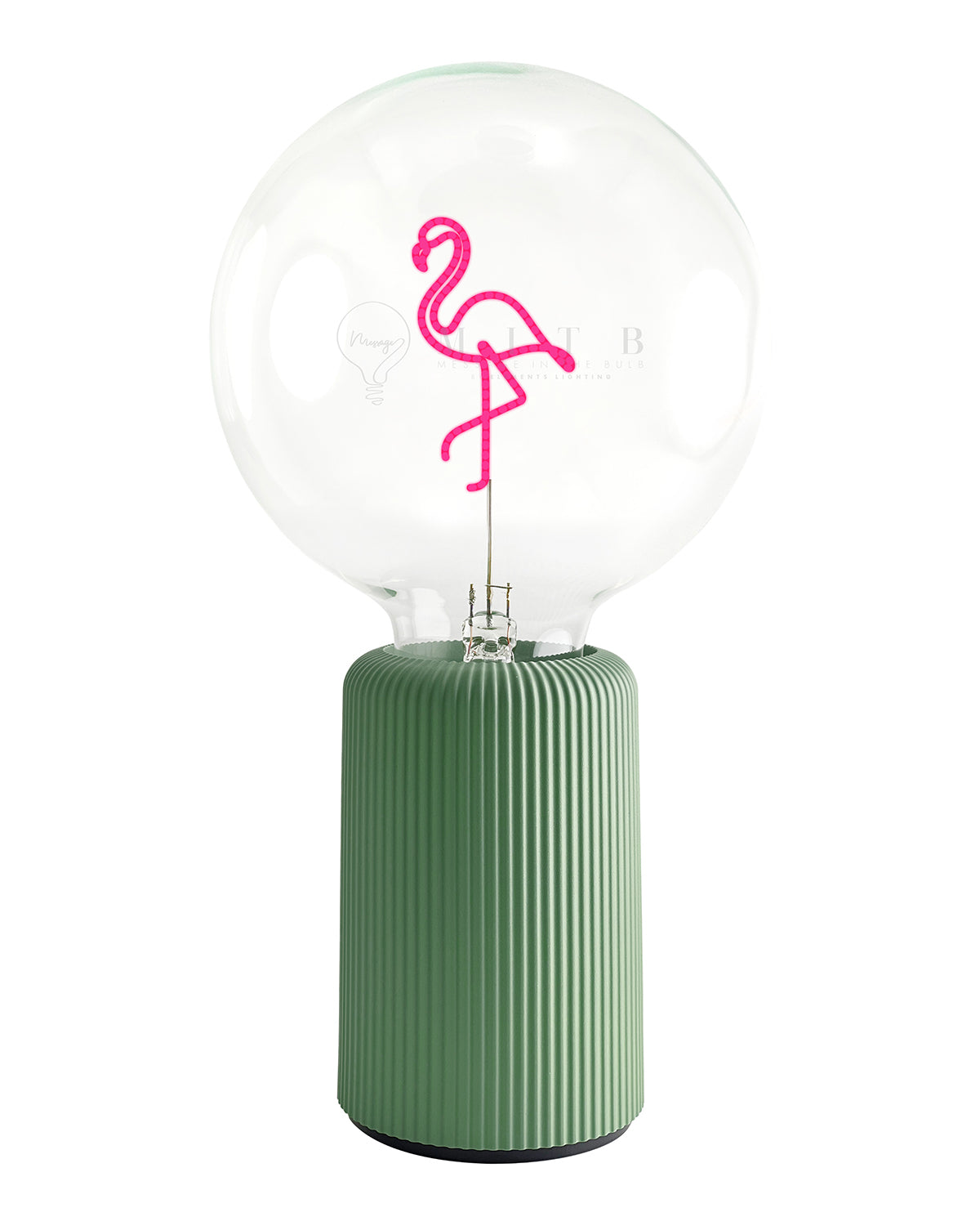Bulb FLAMINGO Red with Base Table Lamp PORTABLE Pop Nomad White