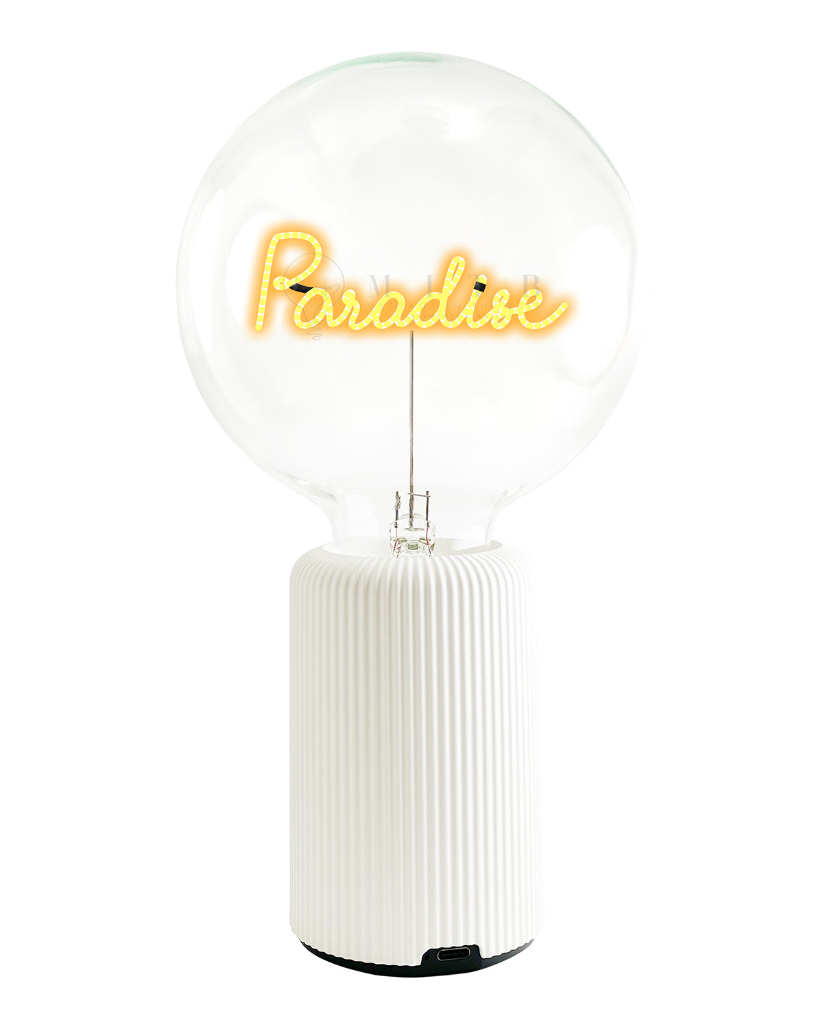 Bulb PARADISE Amber with Base Table Lamp PORTABLE Pop Nomad Blue