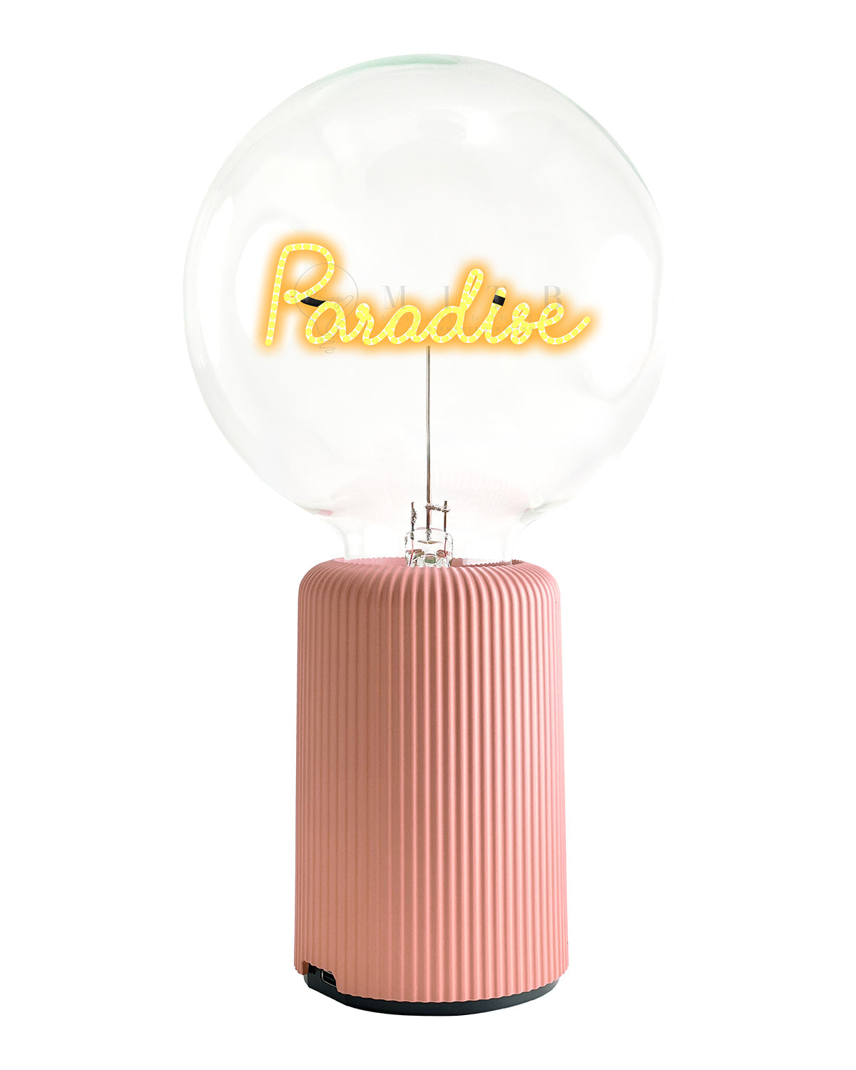 Bulb PARADISE Amber with Base Table Lamp PORTABLE Pop Nomad Emerald