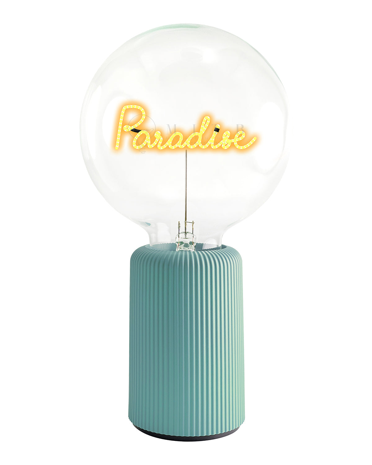 Bulb PARADISE Amber with Base Table Lamp PORTABLE Pop Nomad Emerald