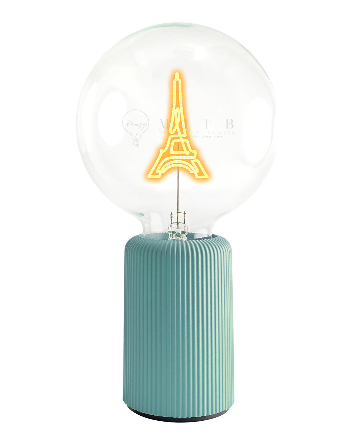 Bulb EIFFEL TOWER Amber with Base Table Lamp PORTABLE Pop Nomad