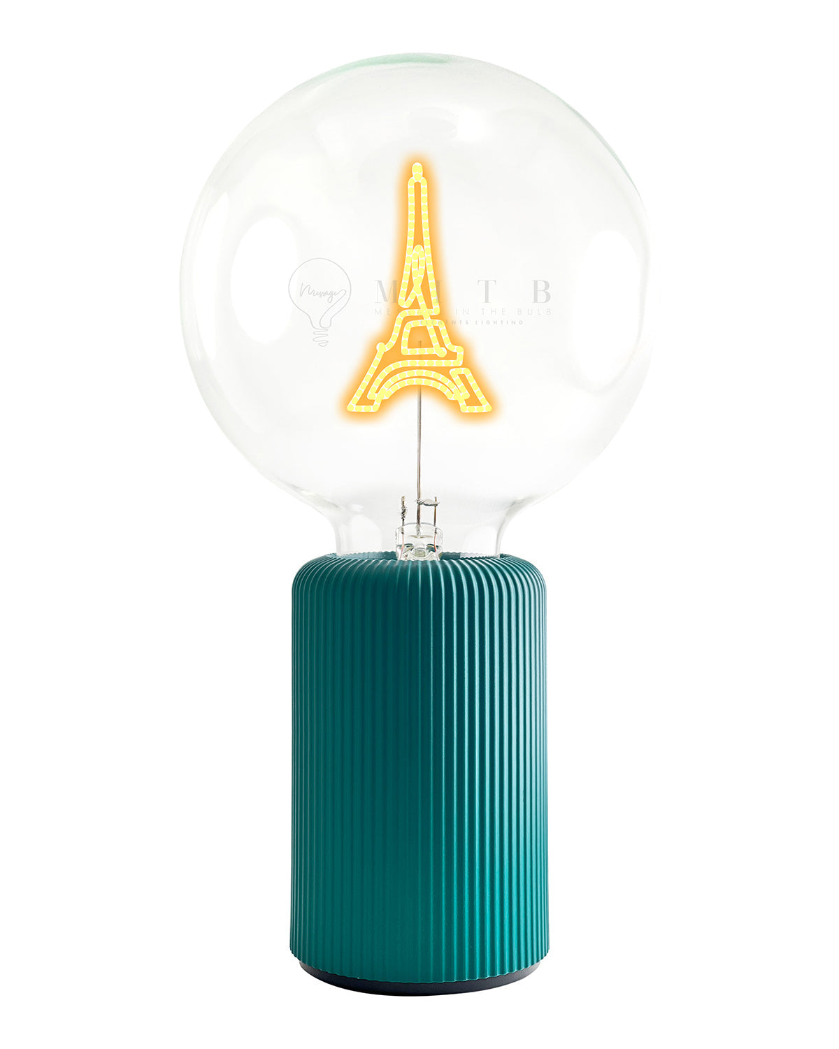 Bulb EIFFEL TOWER Amber with Base Table Lamp PORTABLE Pop Nomad
