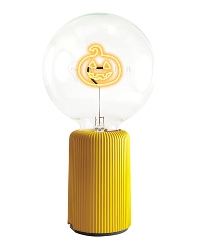 Bulb HALLOWEEN PUMPKIN Amber with Base Table Lamp PORTABLE Pop Nomad
