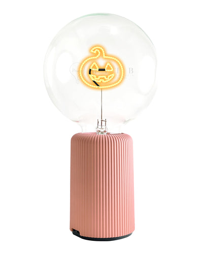 Bulb HALLOWEEN PUMPKIN Amber with Base Table Lamp PORTABLE Pop Nomad