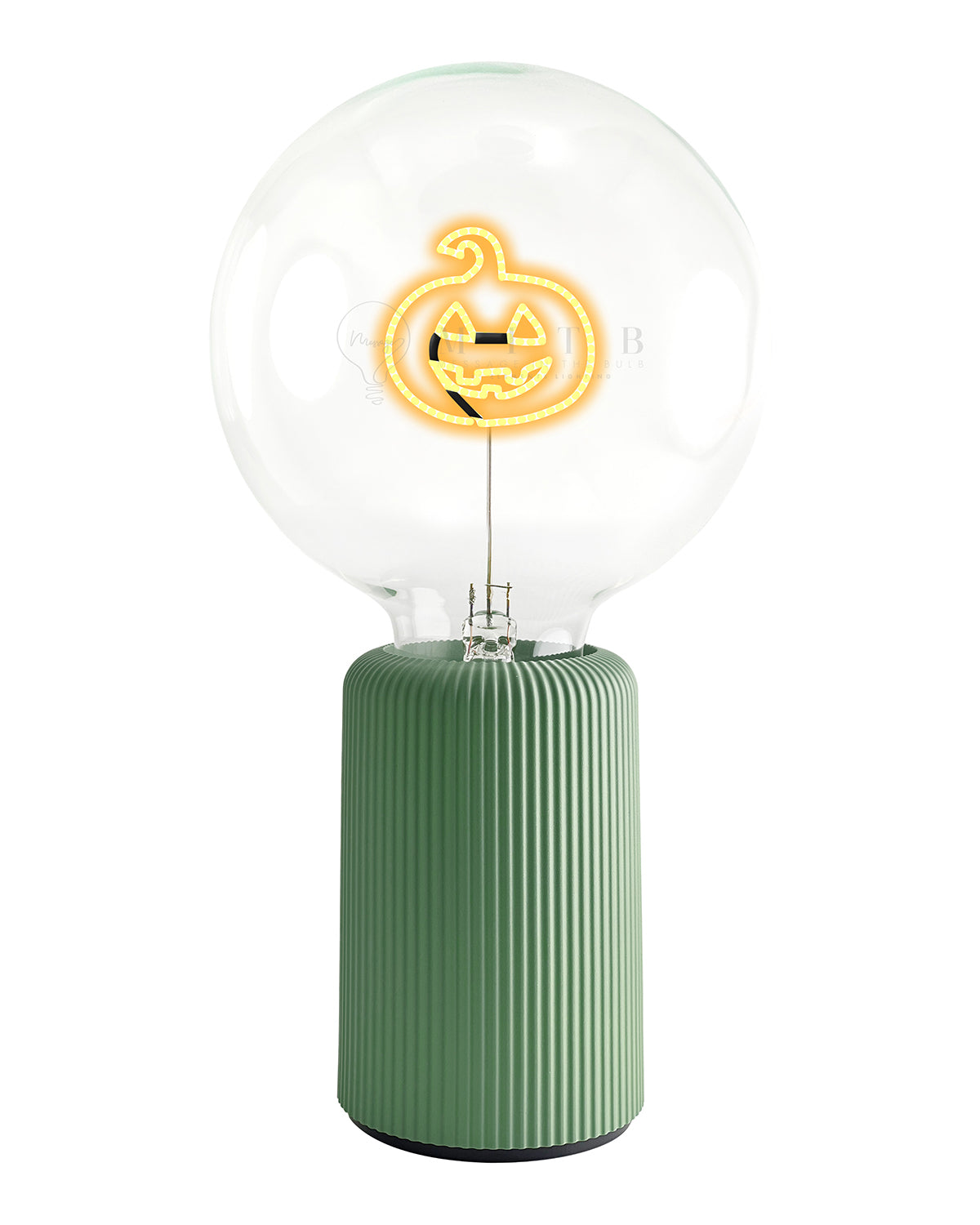 Bulb HALLOWEEN PUMPKIN Amber with Base Table Lamp PORTABLE Pop Nomad Emerald