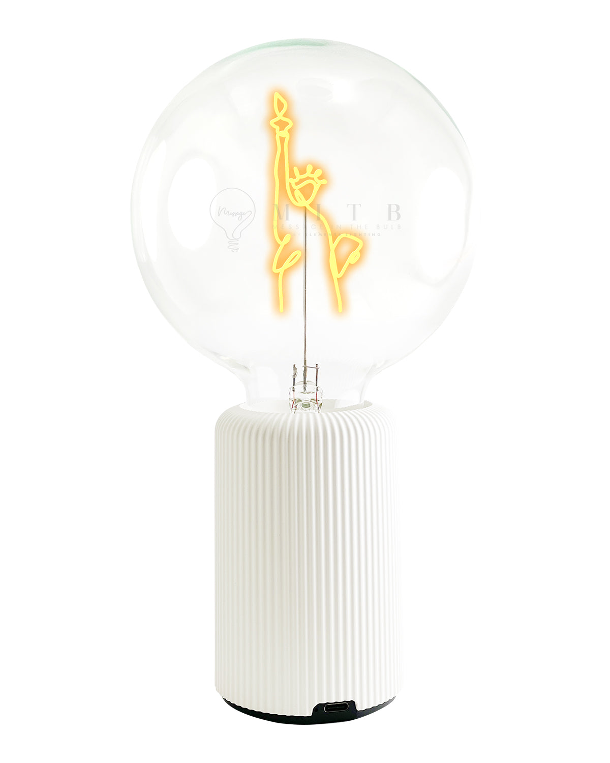 Bulb STATUE OF LIBERTY Amber with Base Table Lamp PORTABLE Pop Nomad Emerald