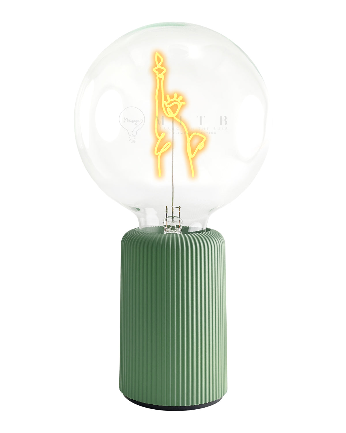 Bulb STATUE OF LIBERTY Amber with Base Table Lamp PORTABLE Pop Nomad Emerald