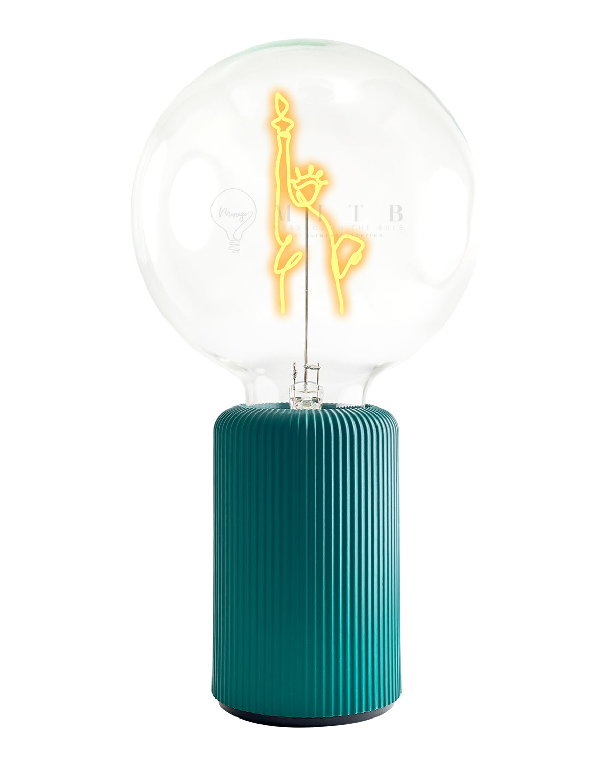 Bulb STATUE OF LIBERTY Amber with Base Table Lamp PORTABLE Pop Nomad Emerald