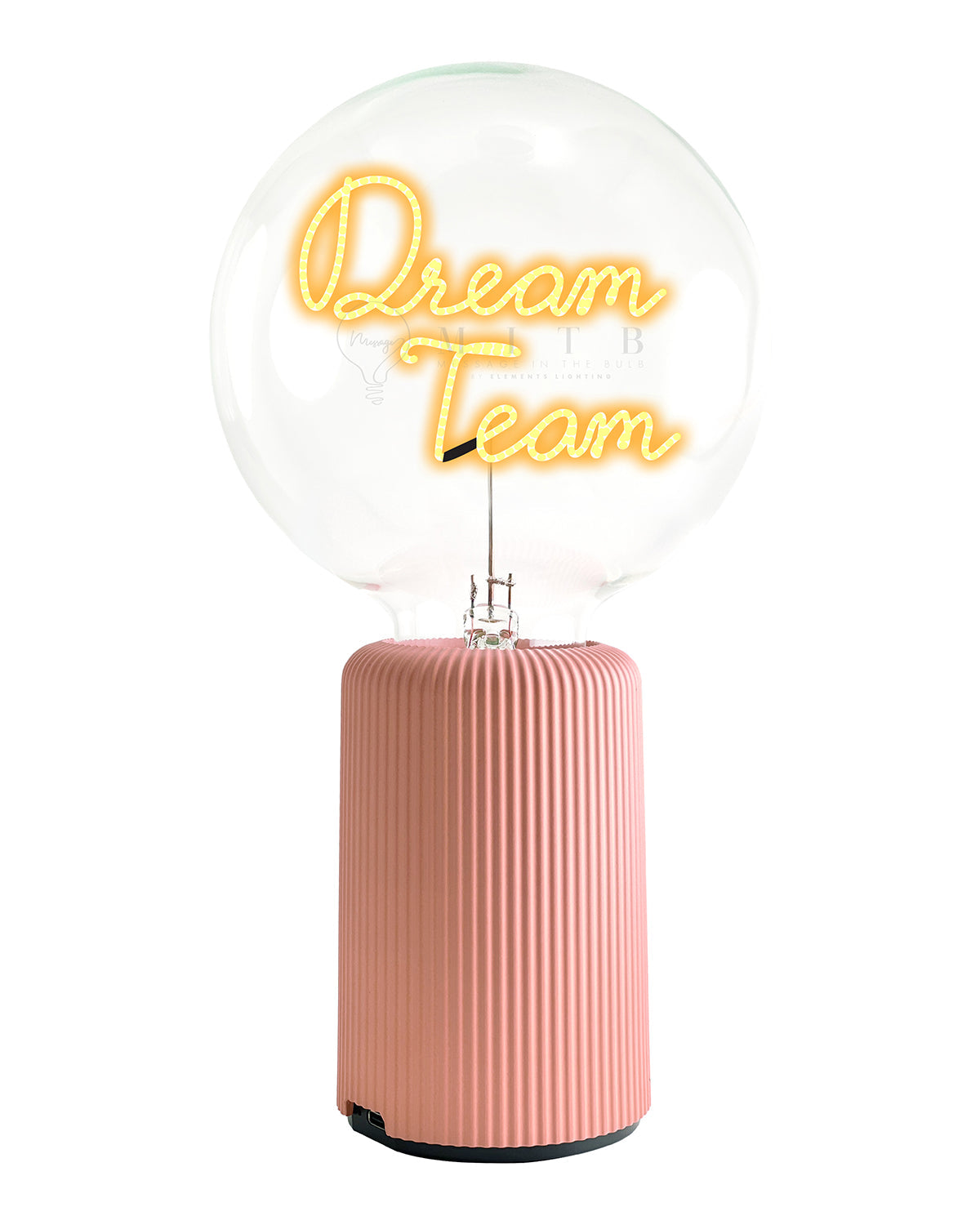 Bulb DREAM TEAM Amber with Base Table Lamp PORTABLE Pop Nomad Yellow