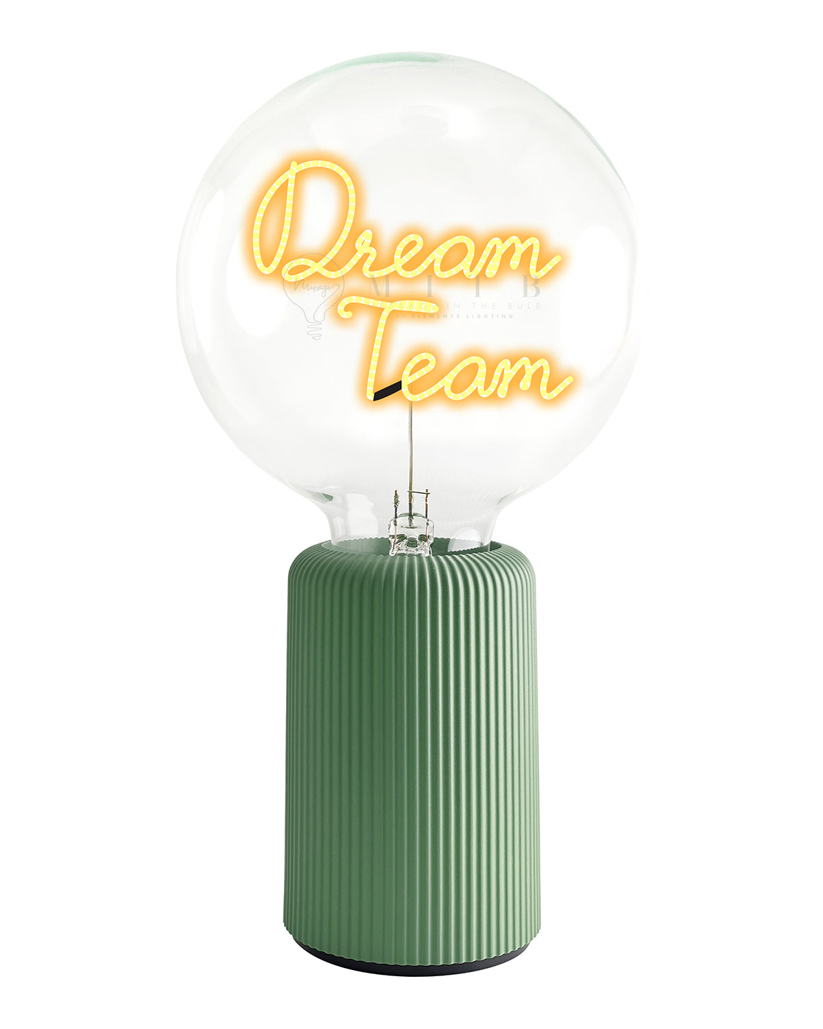 Bulb DREAM TEAM Amber with Base Table Lamp PORTABLE Pop Nomad Yellow