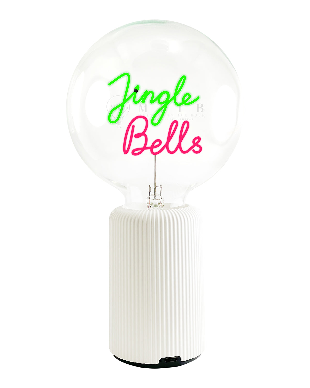 Bulb JINGLE BELLS Green/ Red with Base Table Lamp PORTABLE Pop Nomad Emerald