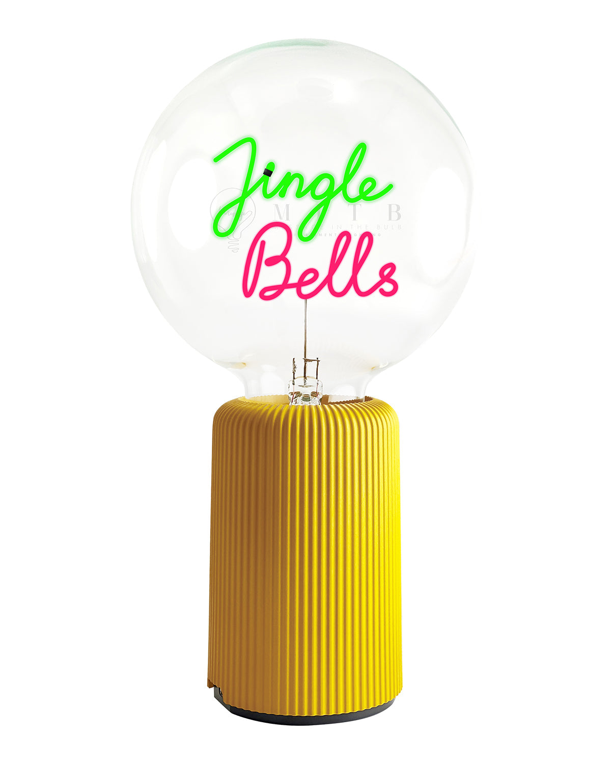 Bulb JINGLE BELLS Green/ Red with Base Table Lamp PORTABLE Pop Nomad Pink