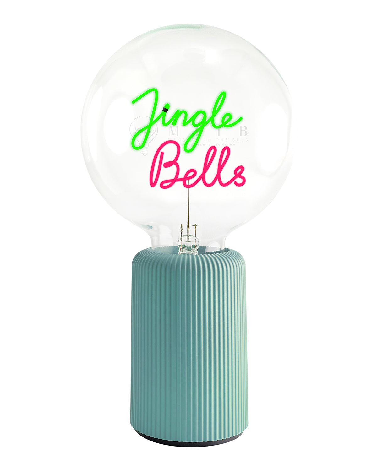 Bulb JINGLE BELLS Green/ Red with Base Table Lamp PORTABLE Pop Nomad