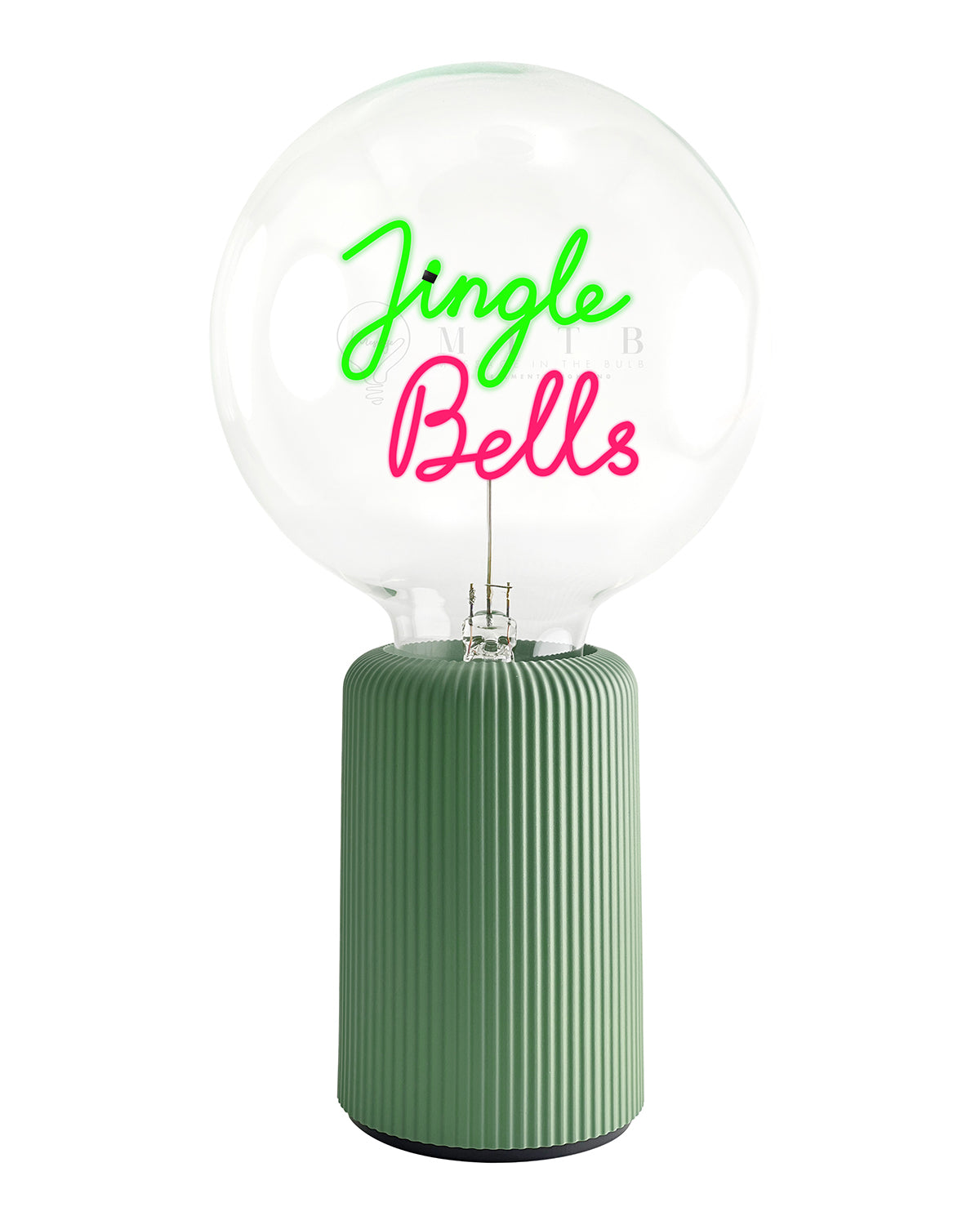 Bulb JINGLE BELLS Green/ Red with Base Table Lamp PORTABLE Pop Nomad Emerald