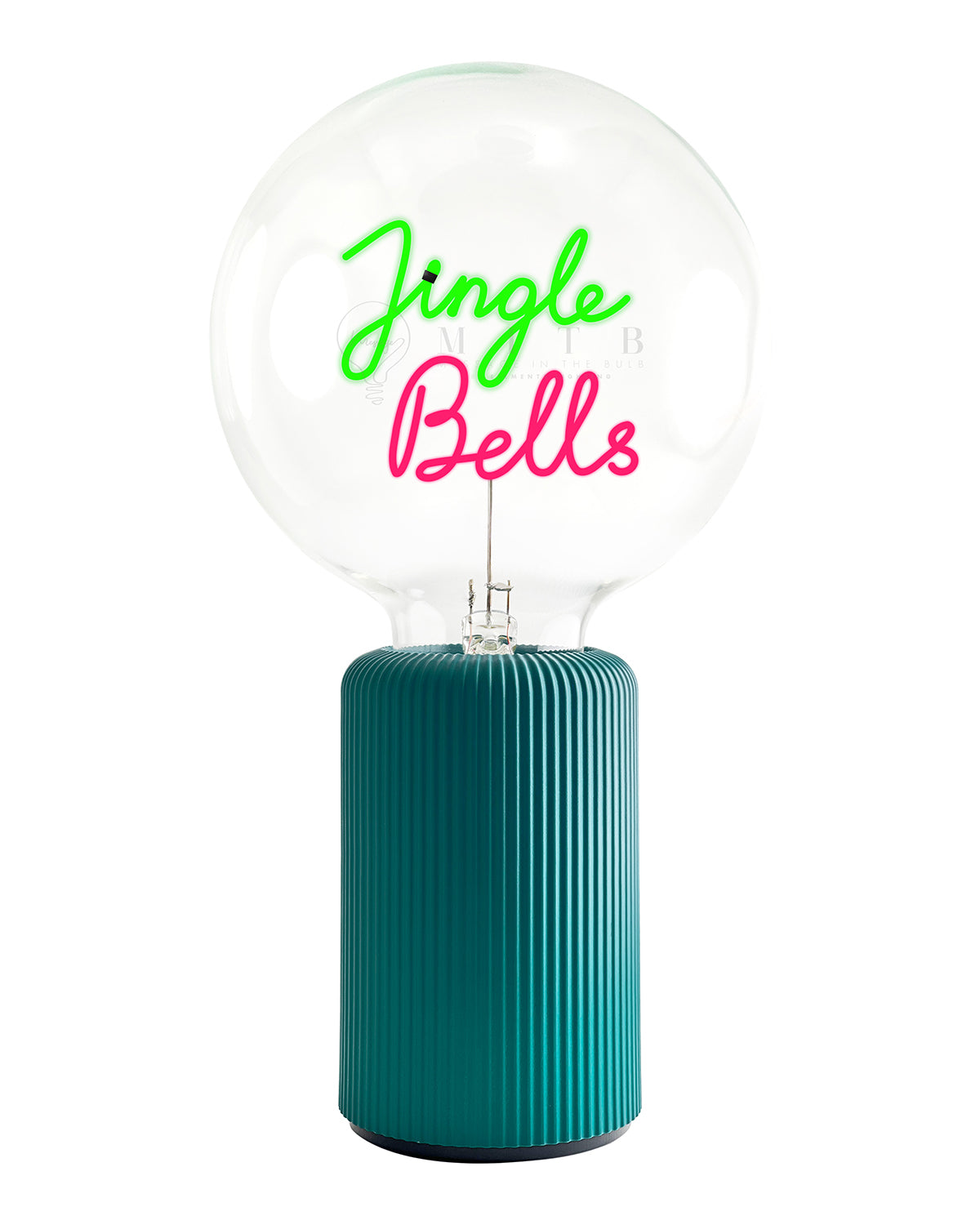 Bulb JINGLE BELLS Green/ Red with Base Table Lamp PORTABLE Pop Nomad Emerald