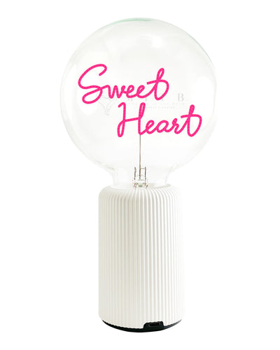 Bulb SWEET HEART Red with Base Table Lamp PORTABLE Pop Nomad